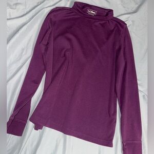 L.L. Bean plum Long Sleeve turtle neck